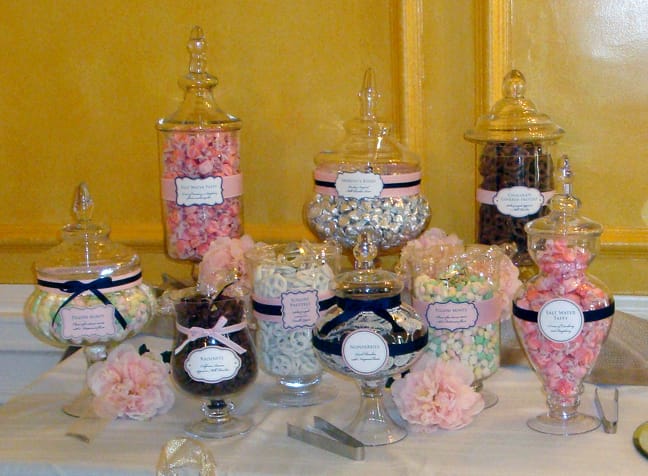 Apothecary Jars, Candy Bar, Wedding Candy Bar